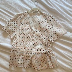 Madewell wrap top NWOT size L